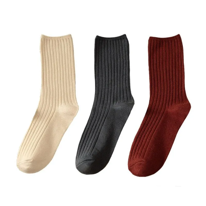 Elegant Retro Long Cotton Socks Set
