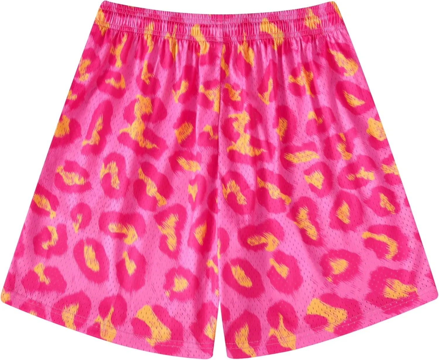 Faktuzi Mesh Cow Graphic Print Shorts Mens Basketball Athletic Shorts Casual Workout Shorts Summer Beach Shorts with Pockets