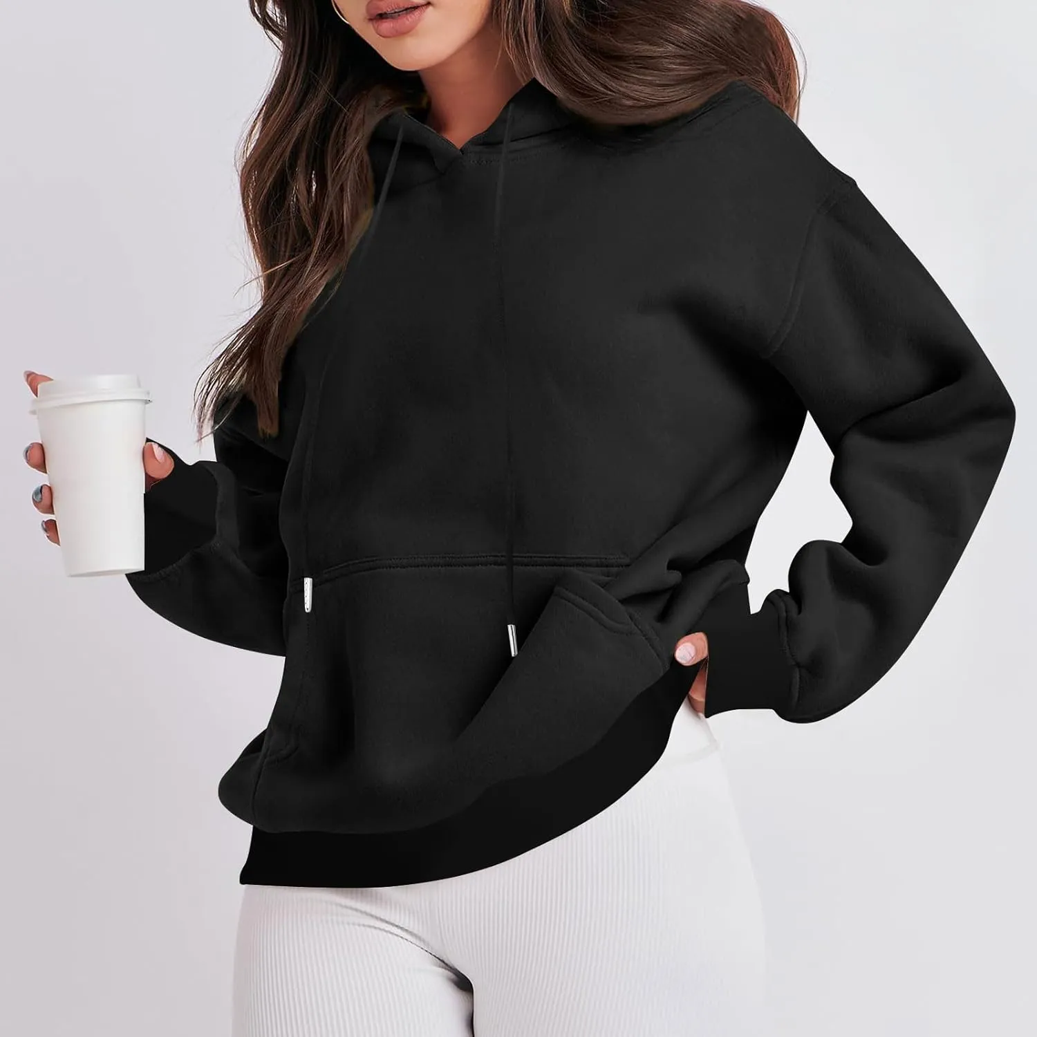Fall Sweatshirts, Womens Oversized Sweatshirts Pullover Hoodies Fleece Sweaters Long Sleeve With Pockets Winter Fall