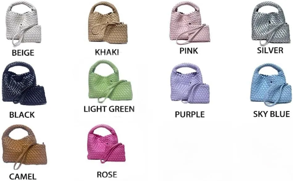 Fashion Woven Tote Small Crossbody Bag,Woven Handbag For Women,With Weave Quilted Purse,Bucket Tote Bag