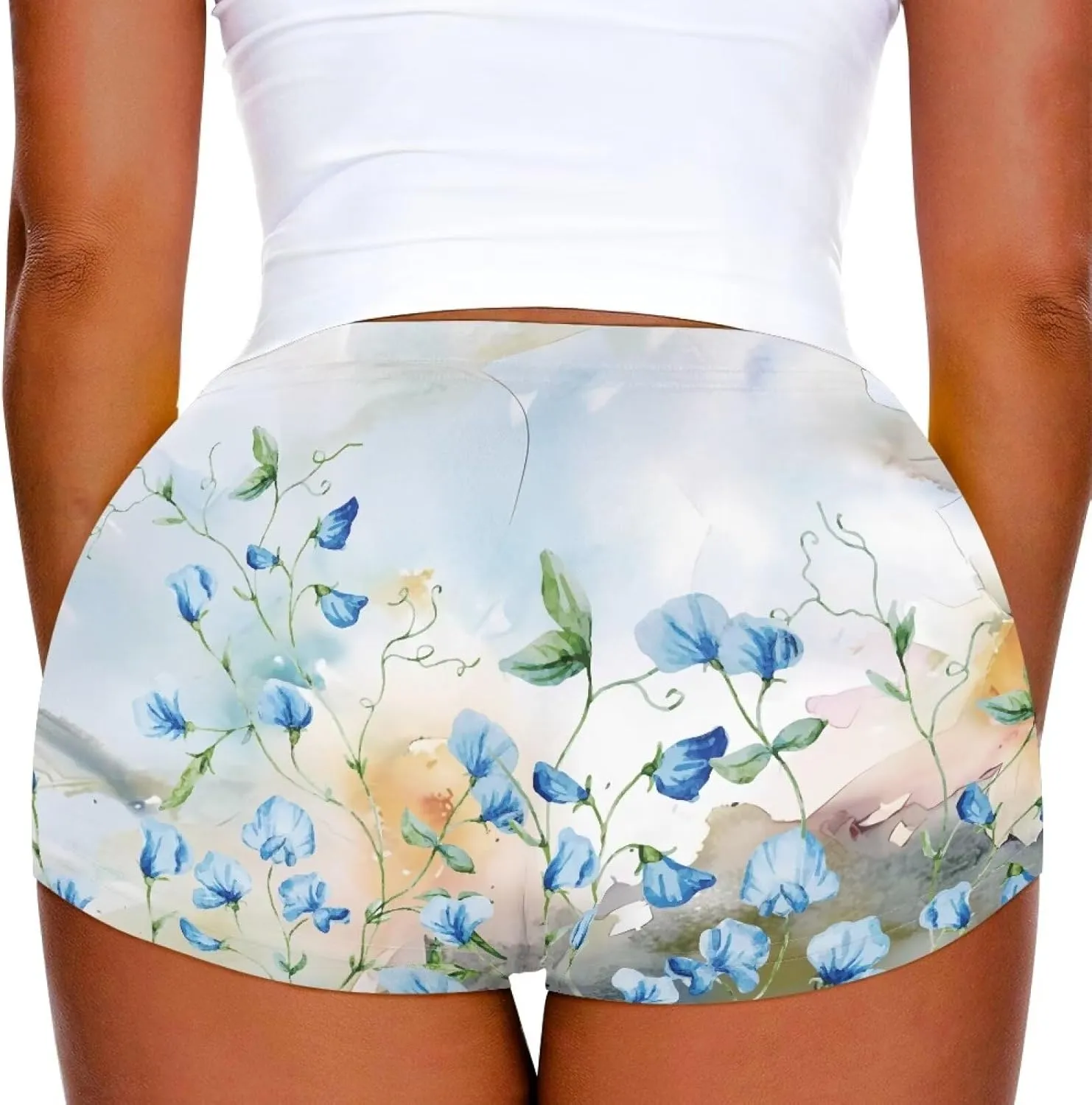 Flashideas Womens Butt Lifting High Waisted Booty Shorts Sexy Yoga Shorts Workout Shorts