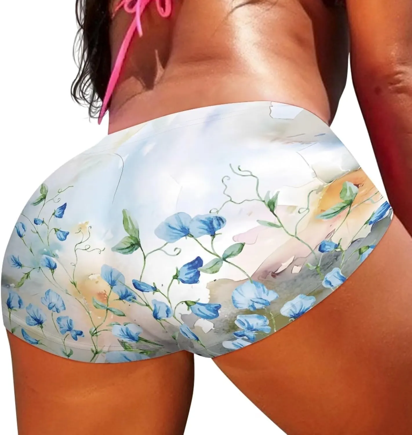 Flashideas Womens Butt Lifting High Waisted Booty Shorts Sexy Yoga Shorts Workout Shorts