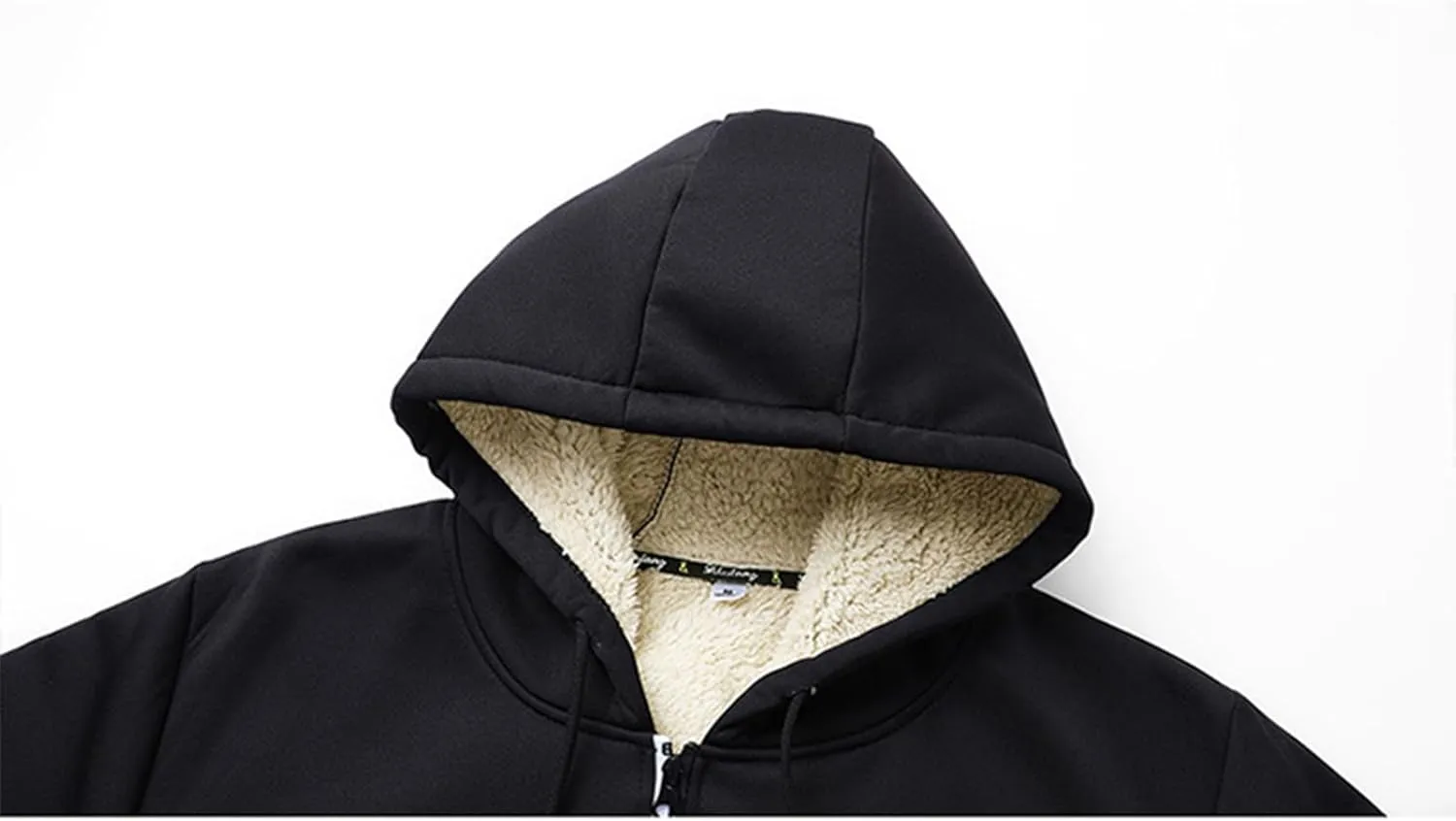 Fleece Lined Jackets for Men Zip Up Hoodie Heavyweight Winter Coats Sweatshirt Fleece Sherpa Lined Warm Jacket