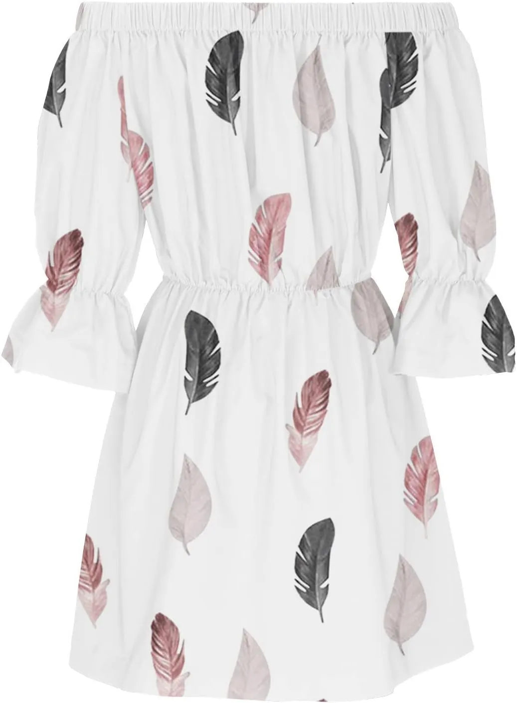 Floral Boho Mini Dresses for Women Sexy Off Shoulder Ruffle Short Dress 2025 Summer Corset Beach Sundresses