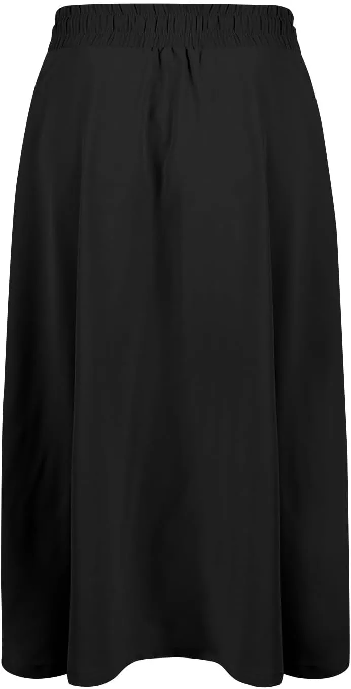 Floral Midi Skirt Women Flowy Elastic High Waisted Ladies Drawstring Dressy Casual Beach Boho Skirt 2025