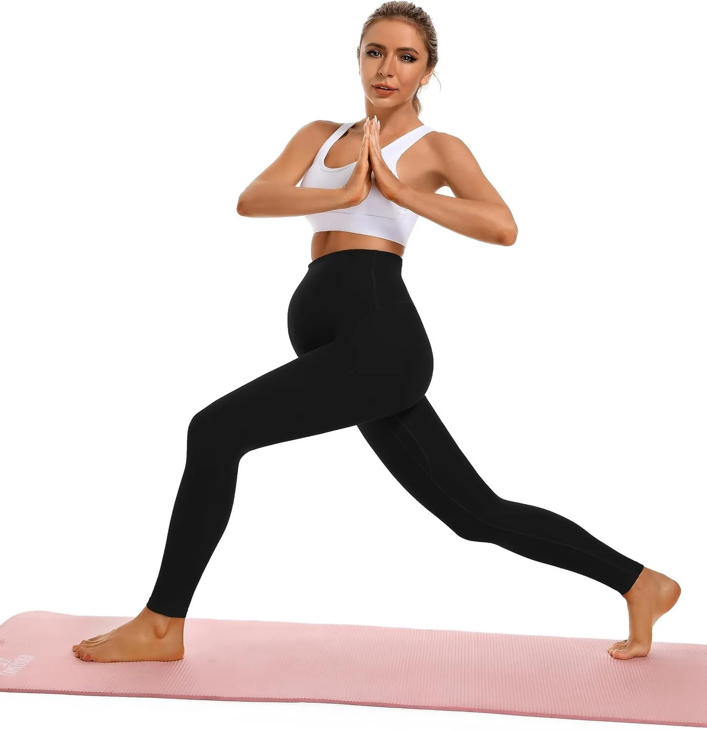 Foucome Women's Maternity Leggings Over The Belly Pregnancy Yoga Pants Workout Athletic Leggings