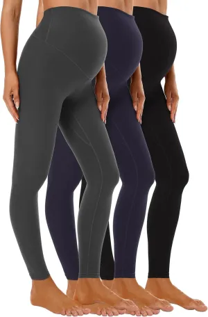 Foucome Women's Maternity Leggings Over The Belly Pregnancy Yoga Pants Workout Athletic Leggings