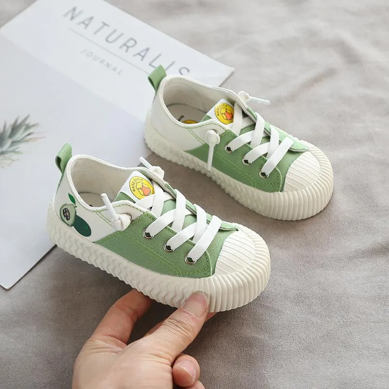 Fruit Color Low Top Kids Canvas Shoes