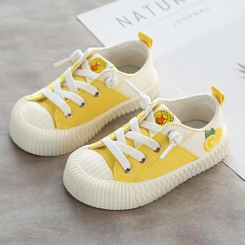 Fruit Color Low Top Kids Canvas Shoes