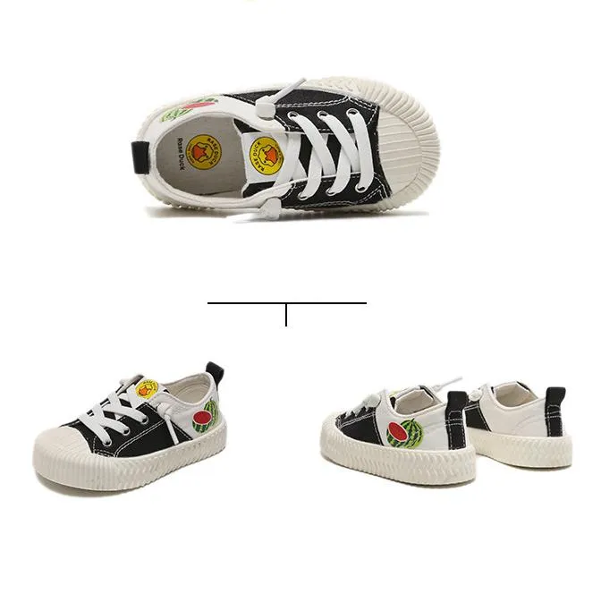 Fruit Color Low Top Kids Canvas Shoes