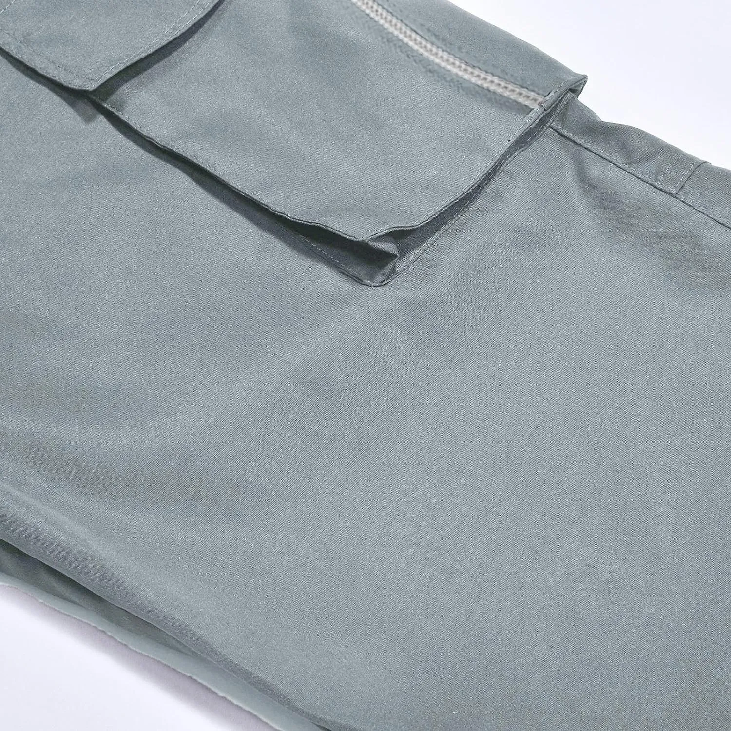 Fxbar Mens Elastic Crotch Pants Trendy Solid Color Loose Joggers Cargo Pants for Men Leisure Streetwear