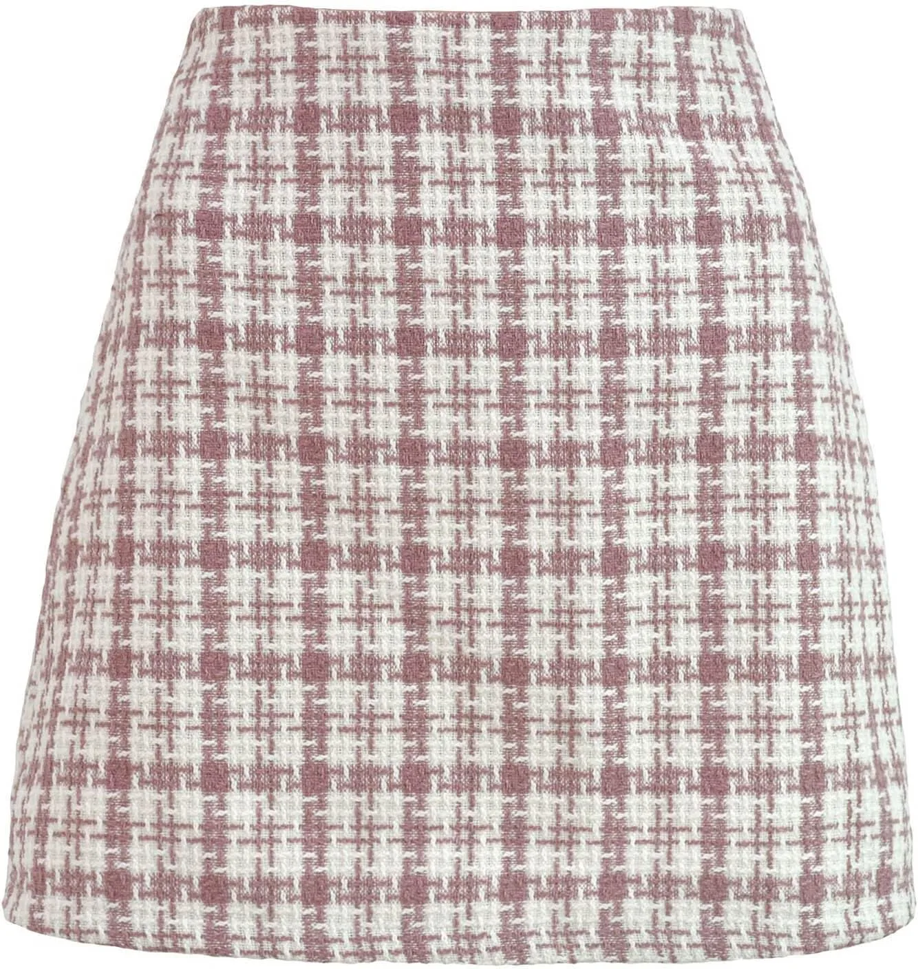 FZYLQY Women's High Waisted Houndstooth Skirts Colorblock Trendy Tight Warp Skirts Spring Summer Tweed Casual Short Skirt