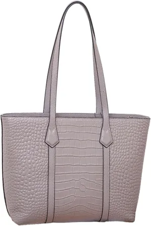 Genuine Leather Ladies Satchel Tote Bag Shoulder Bags Handbags for Women Large Capacity Underarm Bag for Work Travel (Gray)