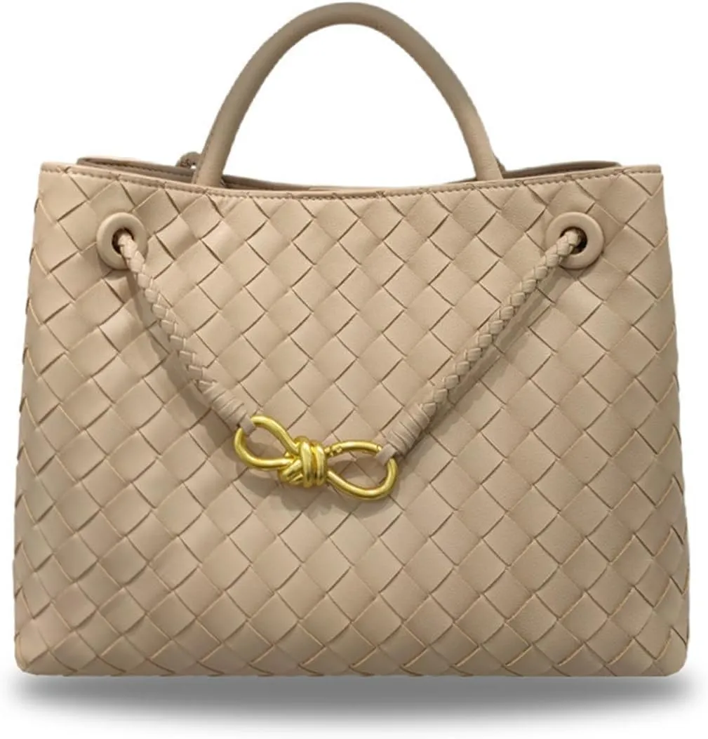 Genuine Leather Woven Bag for Women Small Tote Bag Hobo Bag Crossbody Bags Handmade Woven Purses Gift