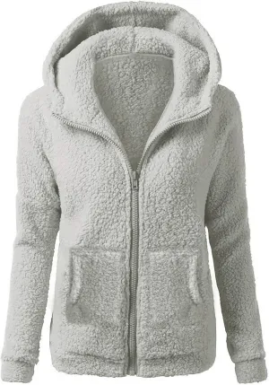 GOFULY Womens Hoodies Zip Up Lightweight Fleece Lined Sherpa Jacket Western Fall Winter Coats With Pockets Solid Outfits 2024