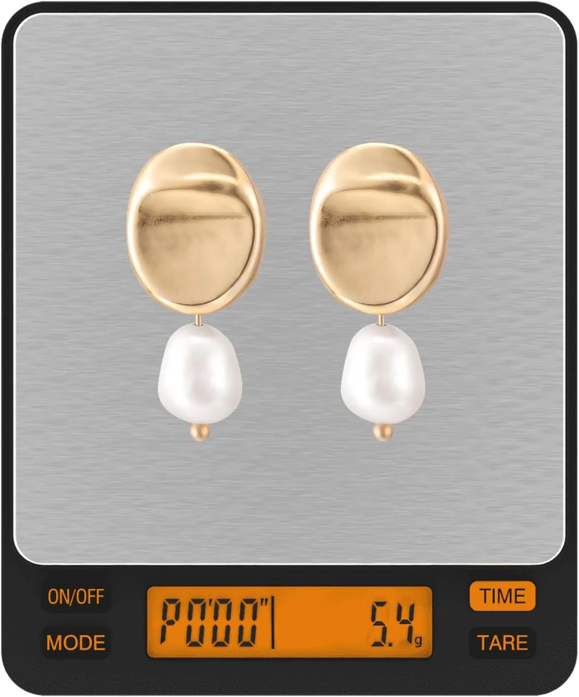 Gold Earrings for Women 14k Gold Plated Pearl Earrings Dainty Pearl Drop Dangle Hypoallergenic Stud Gold Statement Pearl Earrings for Women Jewelry Gift