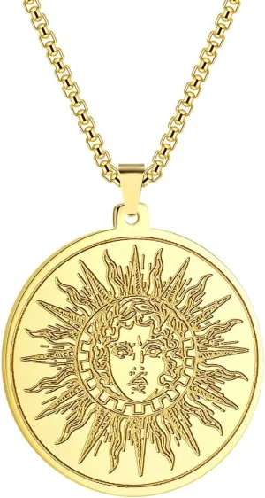 Greek Gorgon Medusa Necklace For Women Stainless Steel Jewelry Pagan Mythology Statement Necklace Pendants