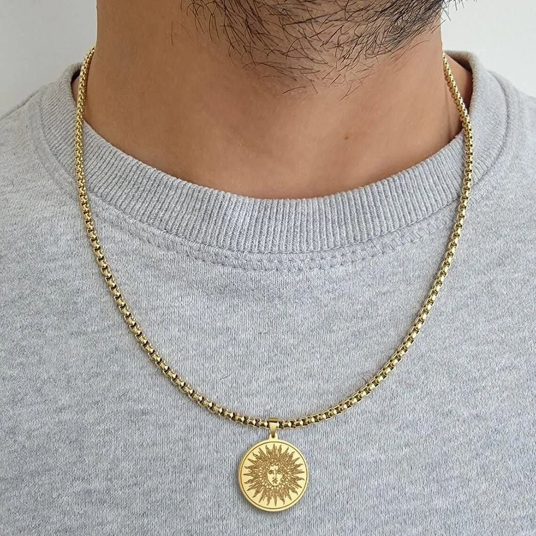 Greek Gorgon Medusa Necklace For Women Stainless Steel Jewelry Pagan Mythology Statement Necklace Pendants