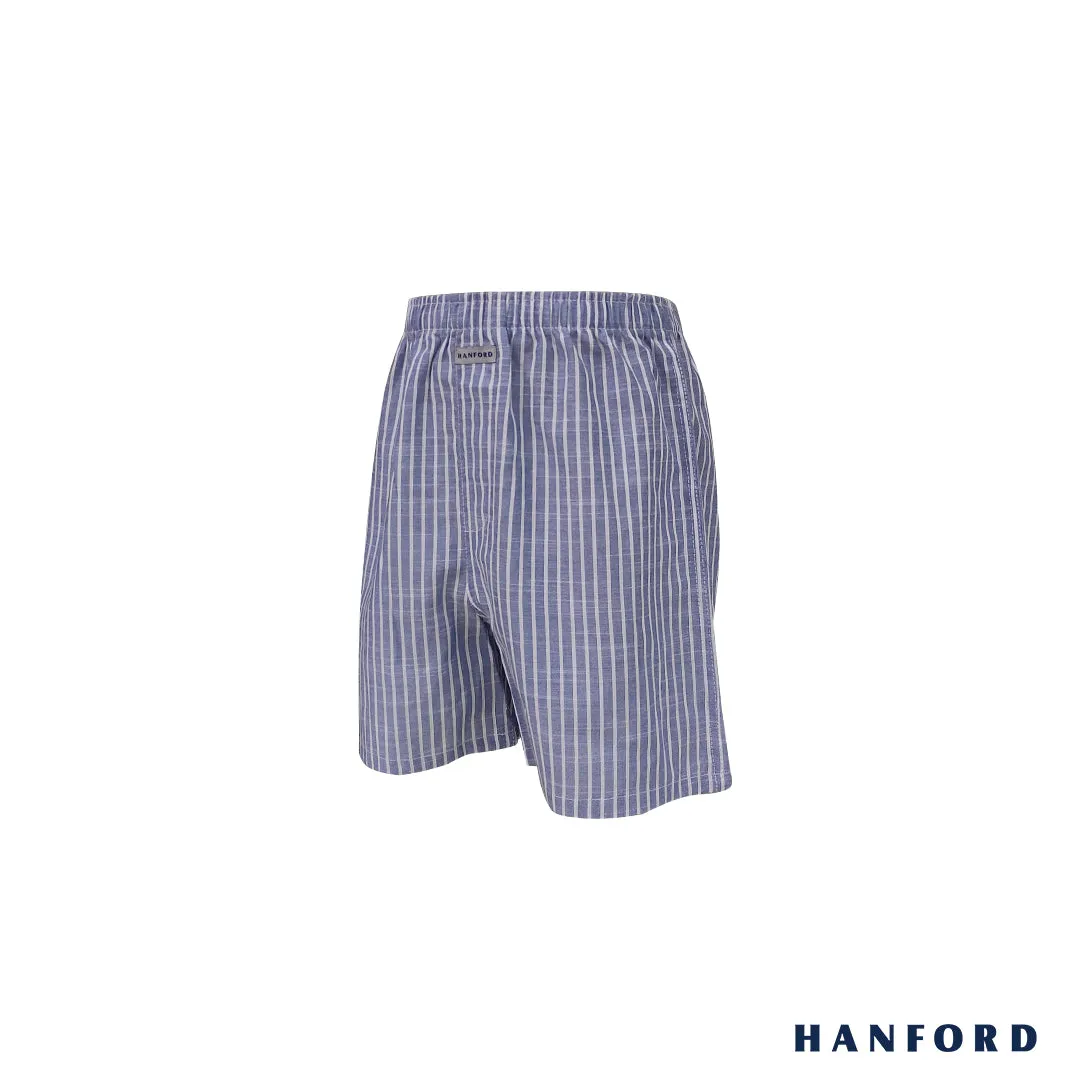 Hanford Kids/Teens 100% Premium Cotton Woven Shorts Stiles - Stripe (Single Pack)