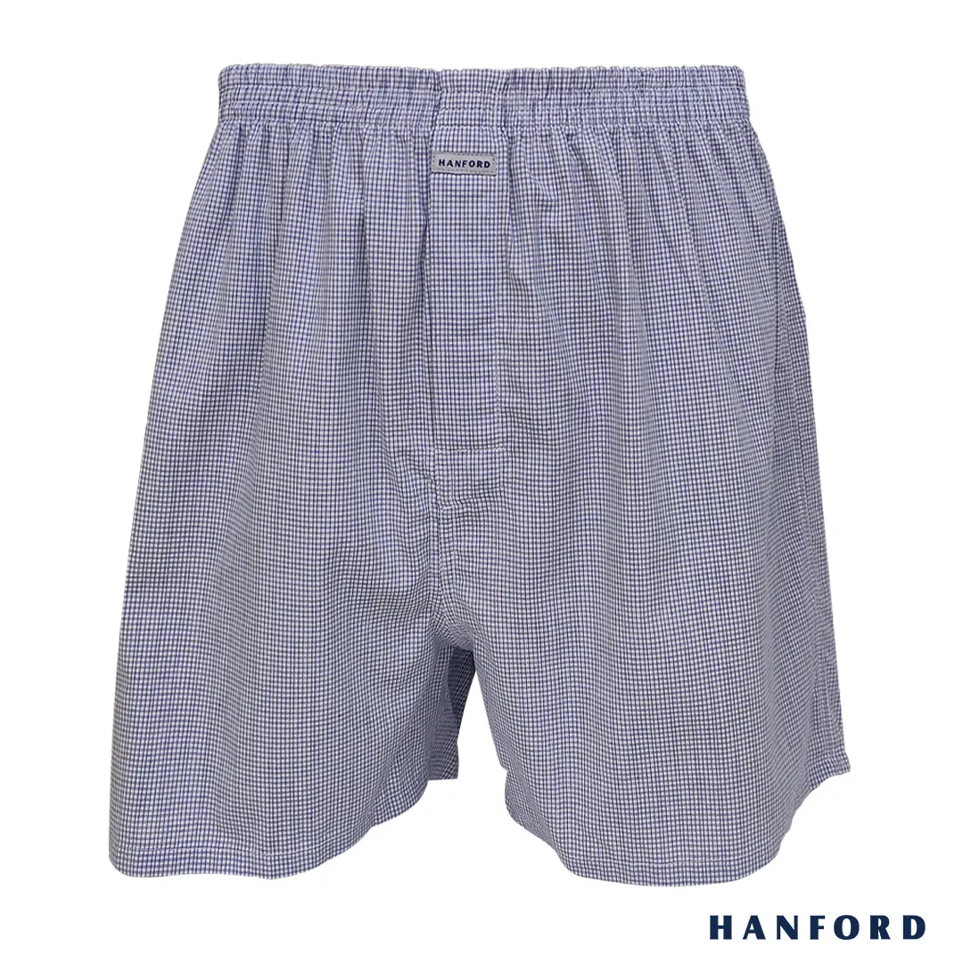 Hanford Men 100% Premium Cotton Woven Boxer Shorts Mosaic - Checkered (1PC/SinglePack)