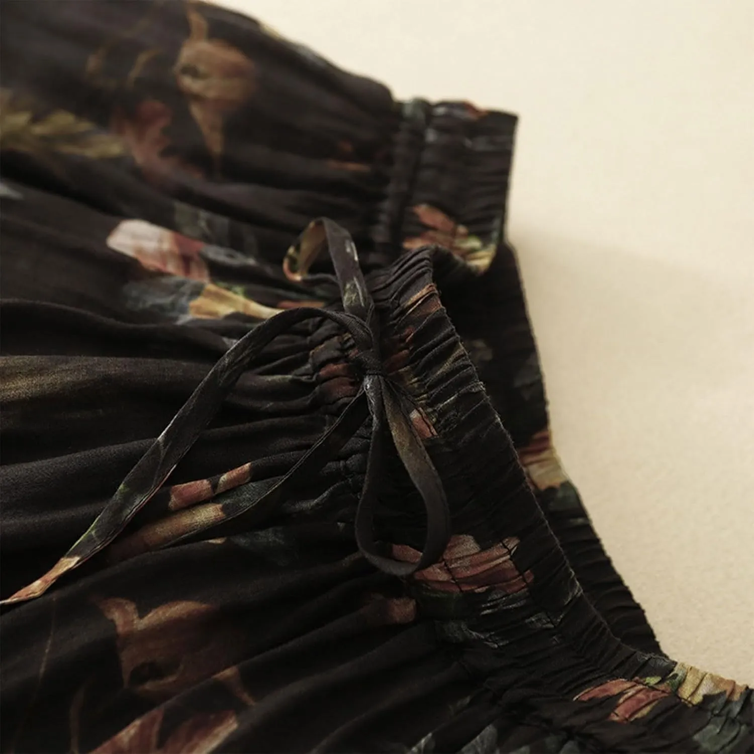 High Waisted Skirts for Womens Fashion Floral Print Midi Skirt Casual Flowy Maxi Skirts Half Dress Boho Skirts
