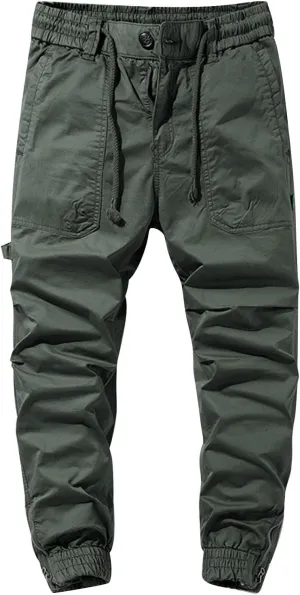 Hiking Cargo Work Pants for Men Drawstring Stretch Tactical Combat Trouser Quick Dry Slim Fit Military Practical Pant