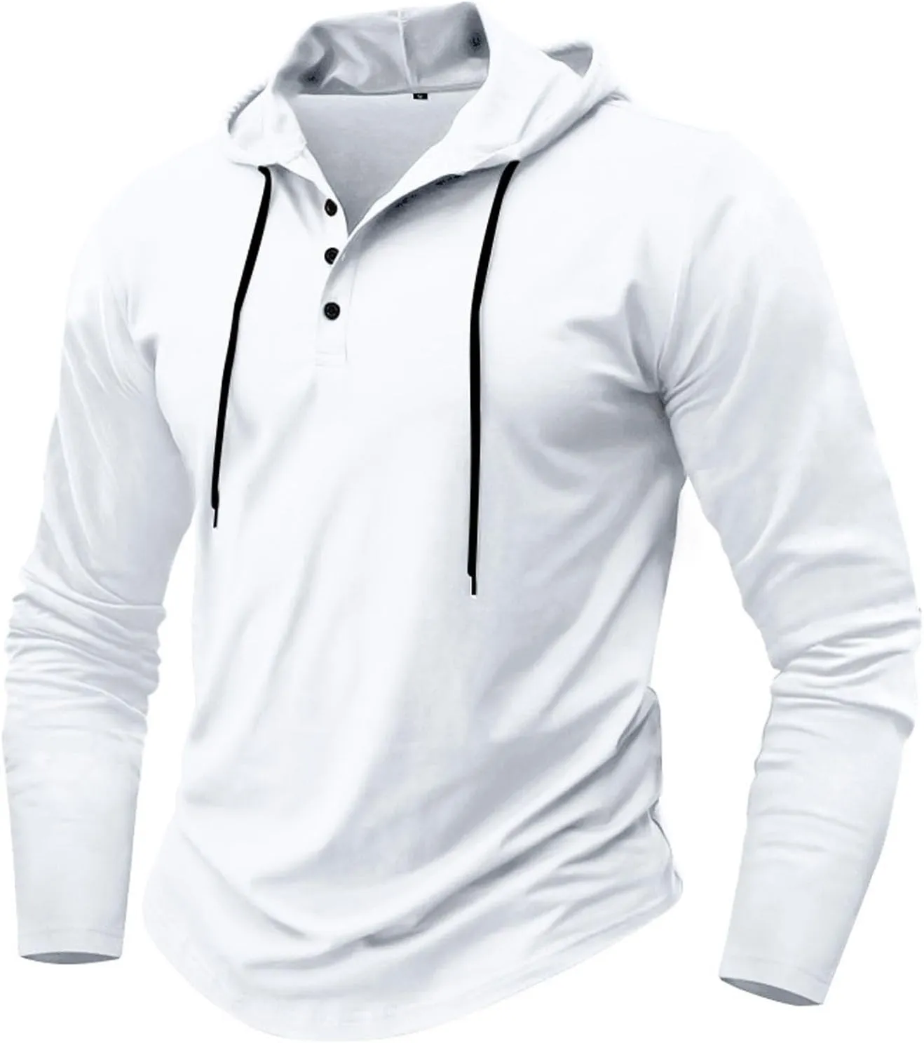 Hoodies For Guys Drawstring Outdoor Casual Comfy Work Workout Plain Sweatshirt