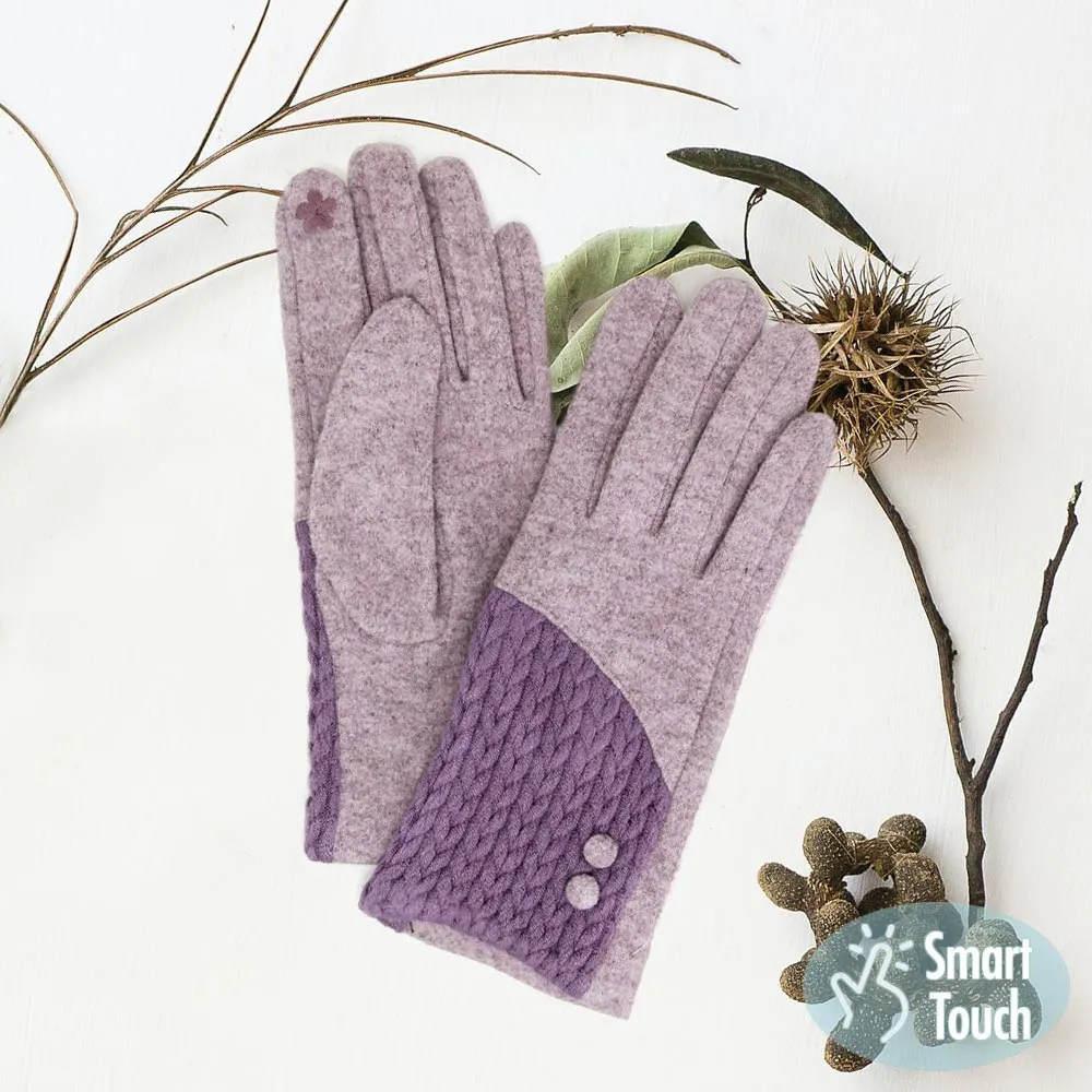 iLLASPARKZ Cable Detailed Button Touch Smart Gloves