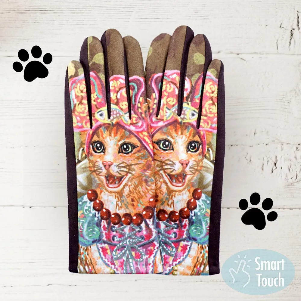 iLLASPARKZ Cat Printed Smart Touch Gloves