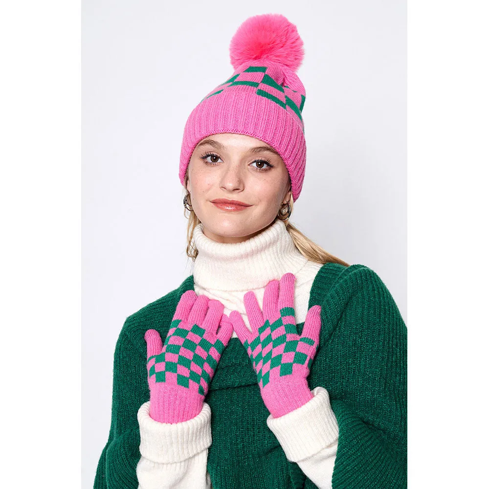 iLLASPARKZ Checkerboard Patterned Smart Touch Gloves