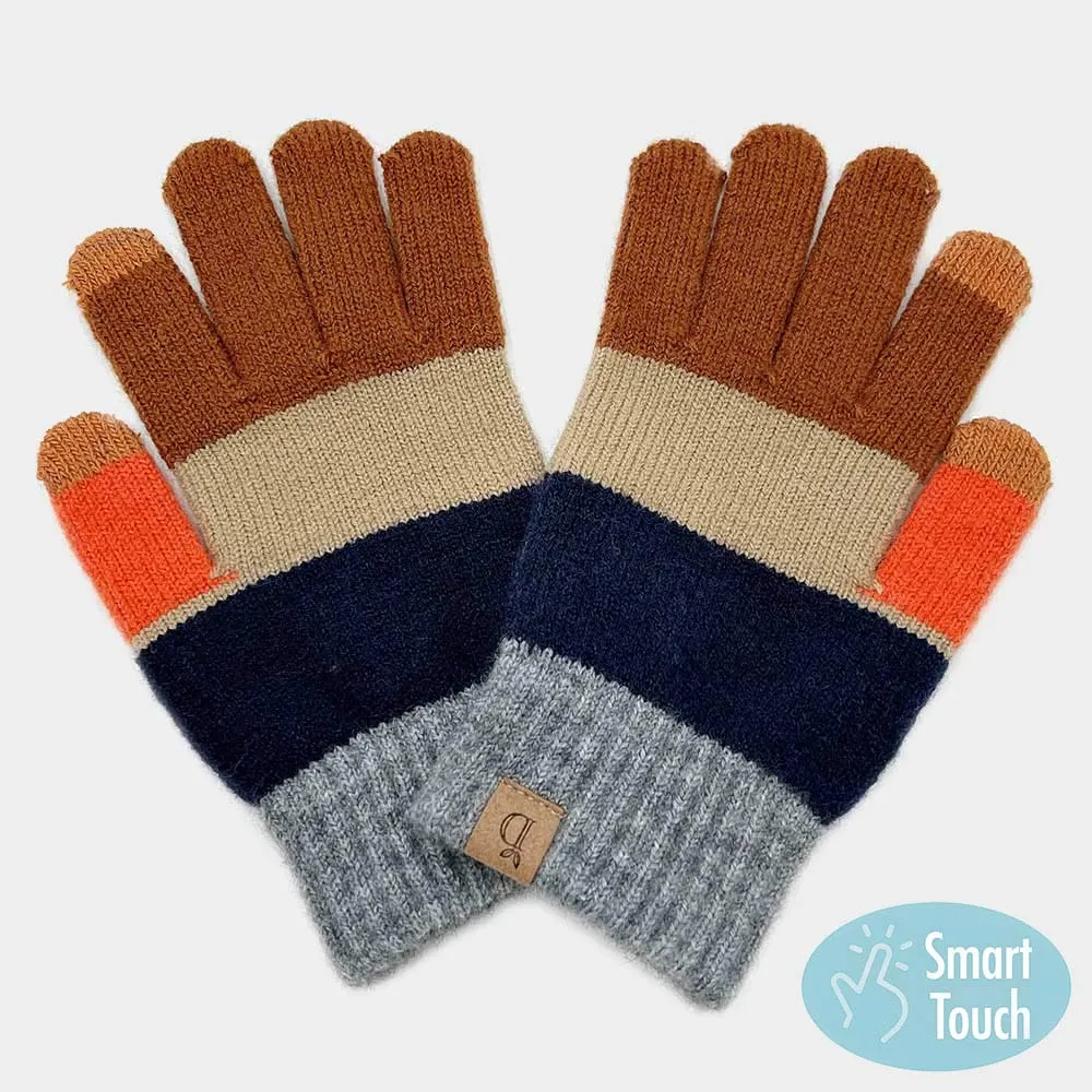 iLLASPARKZ Color Block Knit Smart Gloves