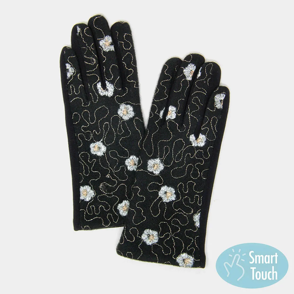 iLLASPARKZ Embroidery Flower Stitches Smart Gloves
