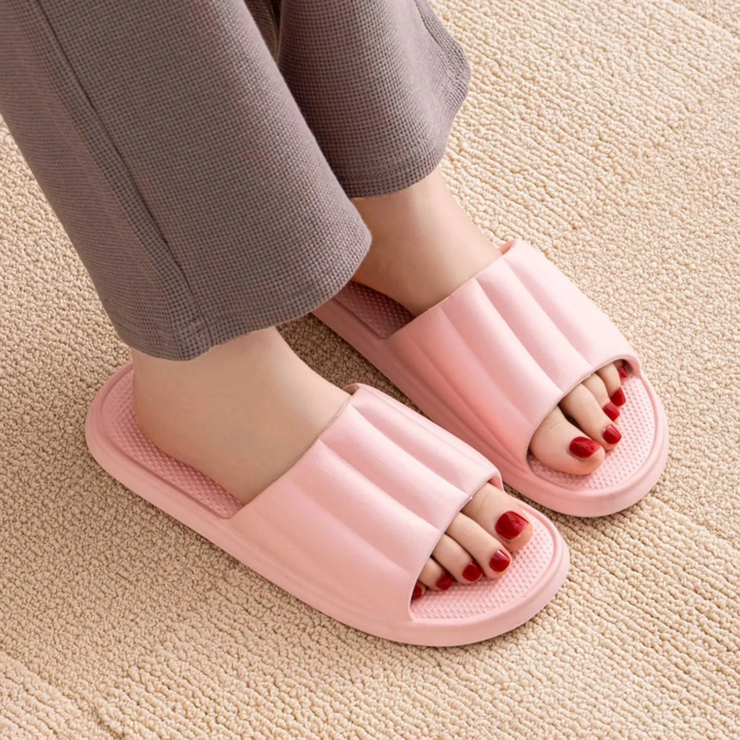 Indoor Slippers Shower Shoes for Living Room Pool Beach Spa Public Showers Sandals for Girls and Boys