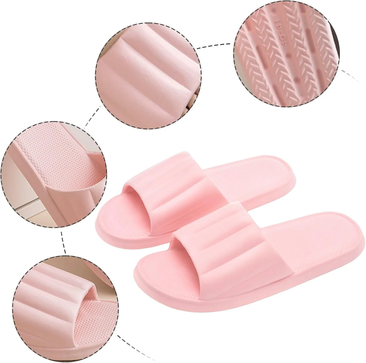 Indoor Slippers Shower Shoes for Living Room Pool Beach Spa Public Showers Sandals for Girls and Boys