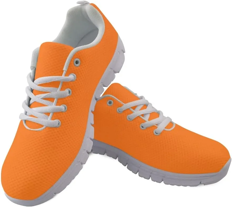 Jeiento Womens Mens Trainers Sports Running Shoes Causal Travel Walking Shoe Lace-up Breathable,Solid Color