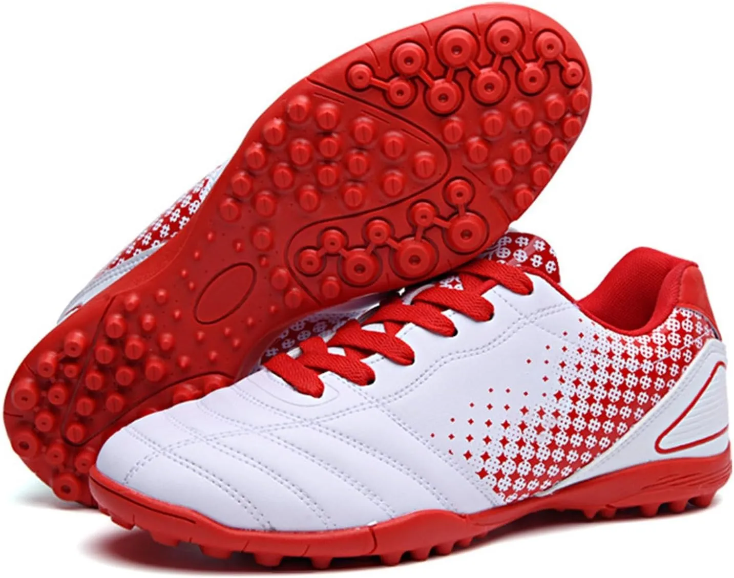 Kids Soccer Cleats Boys Girls Football Shoes High Top Training Youth Students Athletes Cleats Outdoor Sport Shoes