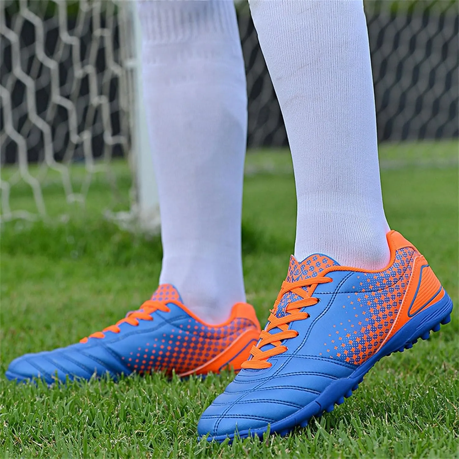 Kids Soccer Cleats Boys Girls Football Shoes High Top Training Youth Students Athletes Cleats Outdoor Sport Shoes