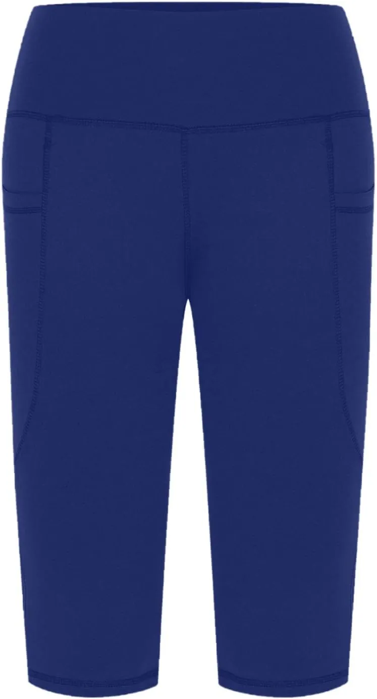 Knee Length Capri Leggings for Women, Y2k High Waist Plus Size Cotton Capris Tummy Control Slim Fit Yoga Trousers