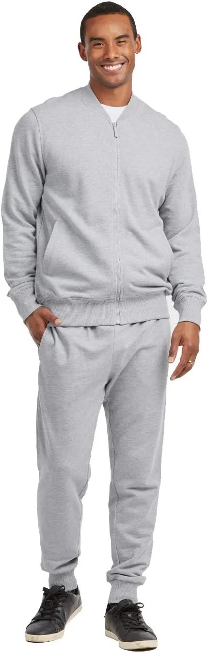 KNOCKER Sweatpants/Joggers - Men's Active Stretch Open Bottom Terry Sweatpants/Joggers with Pockets