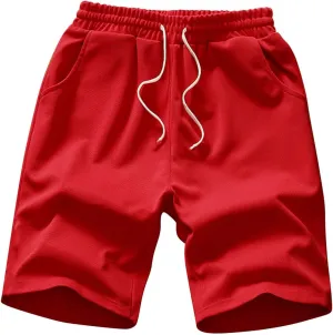 LCMTWX Mens Casual Shorts Drawstring Shorts Waist Solid with Pockets Sports Men's Casual Shorts Shorts for Men Mens Shorts