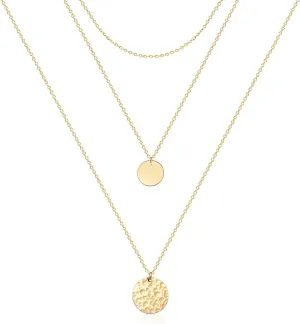 Ldurian Layered Necklaces for Women - 14K Dainty Gold Plated Layering Chokers Necklaces Set Multilayer Delicate Necklace Trendy Adjustable Long Layered Necklaces for Women