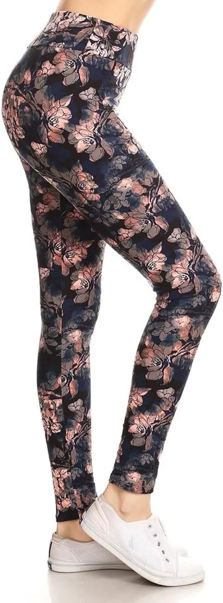 Leggings Depot High Waisted Camouflage & Multiple Print Leggings for Women - Reg, Plus, 1X3X, 3X5X