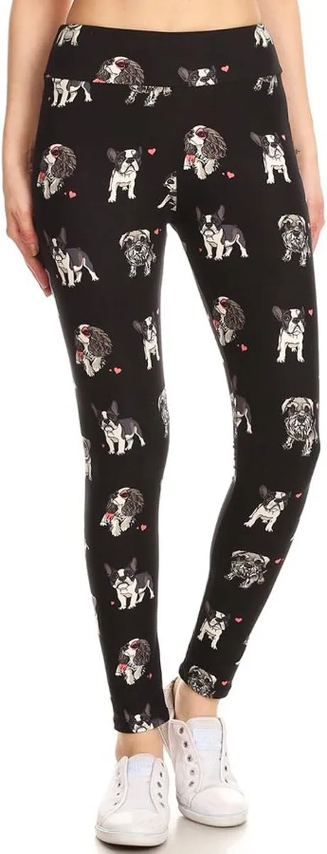 Leggings Depot High Waisted Checkered & Animal Print Leggings for Women - Regular, Plus, 1X3X, 3X5X