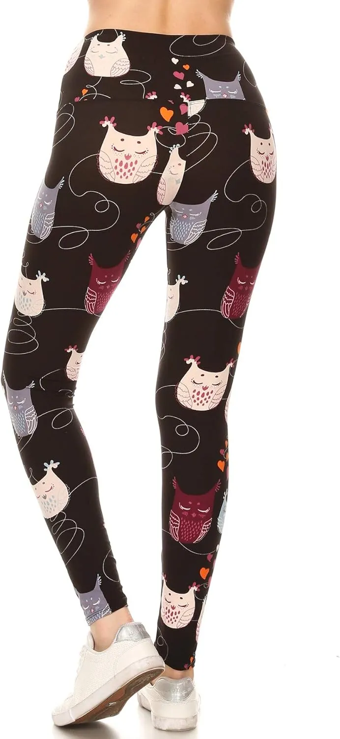 Leggings Depot High Waisted Checkered & Animal Print Leggings for Women - Regular, Plus, 1X3X, 3X5X