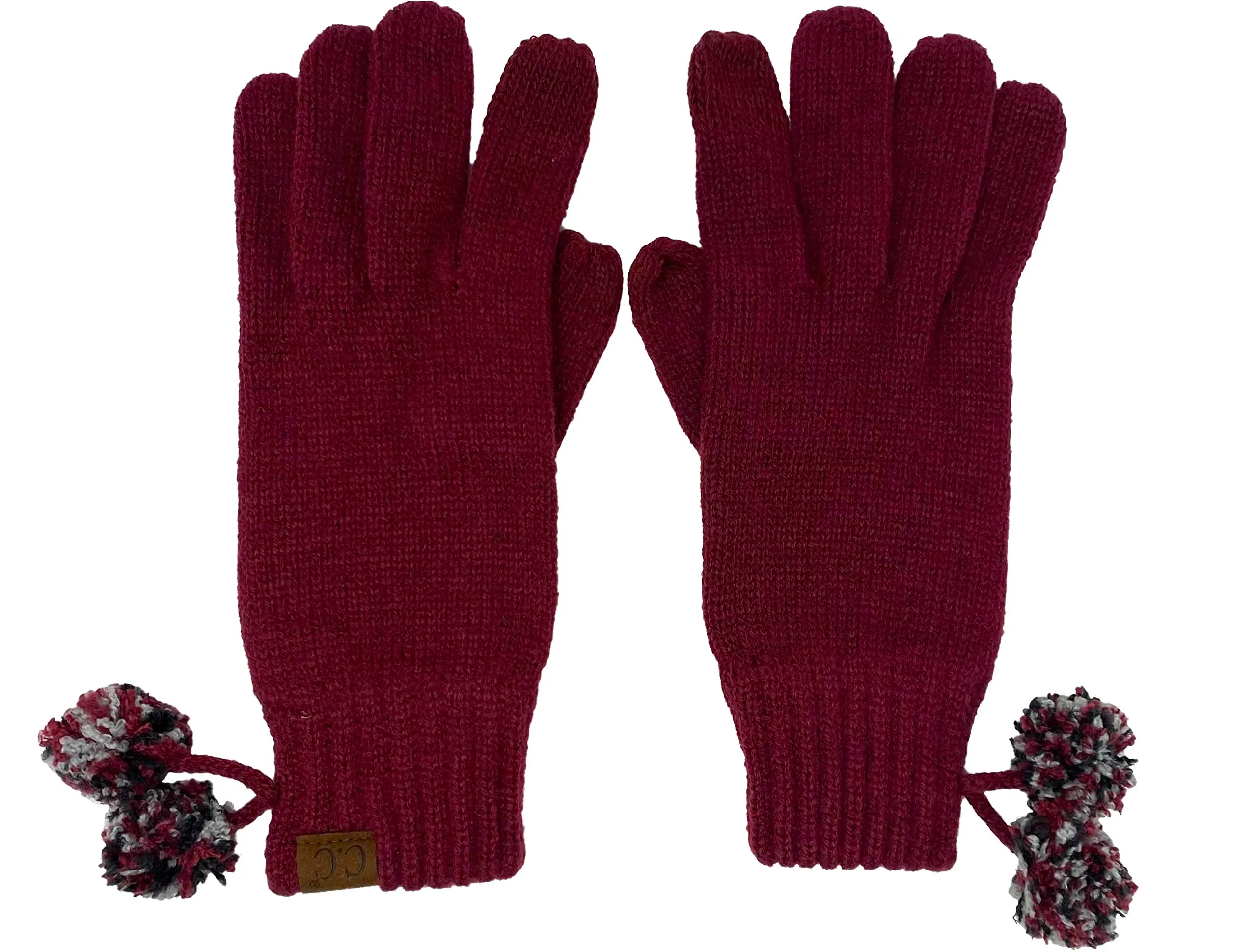Leopard Print Pom Gloves by Funky Junque