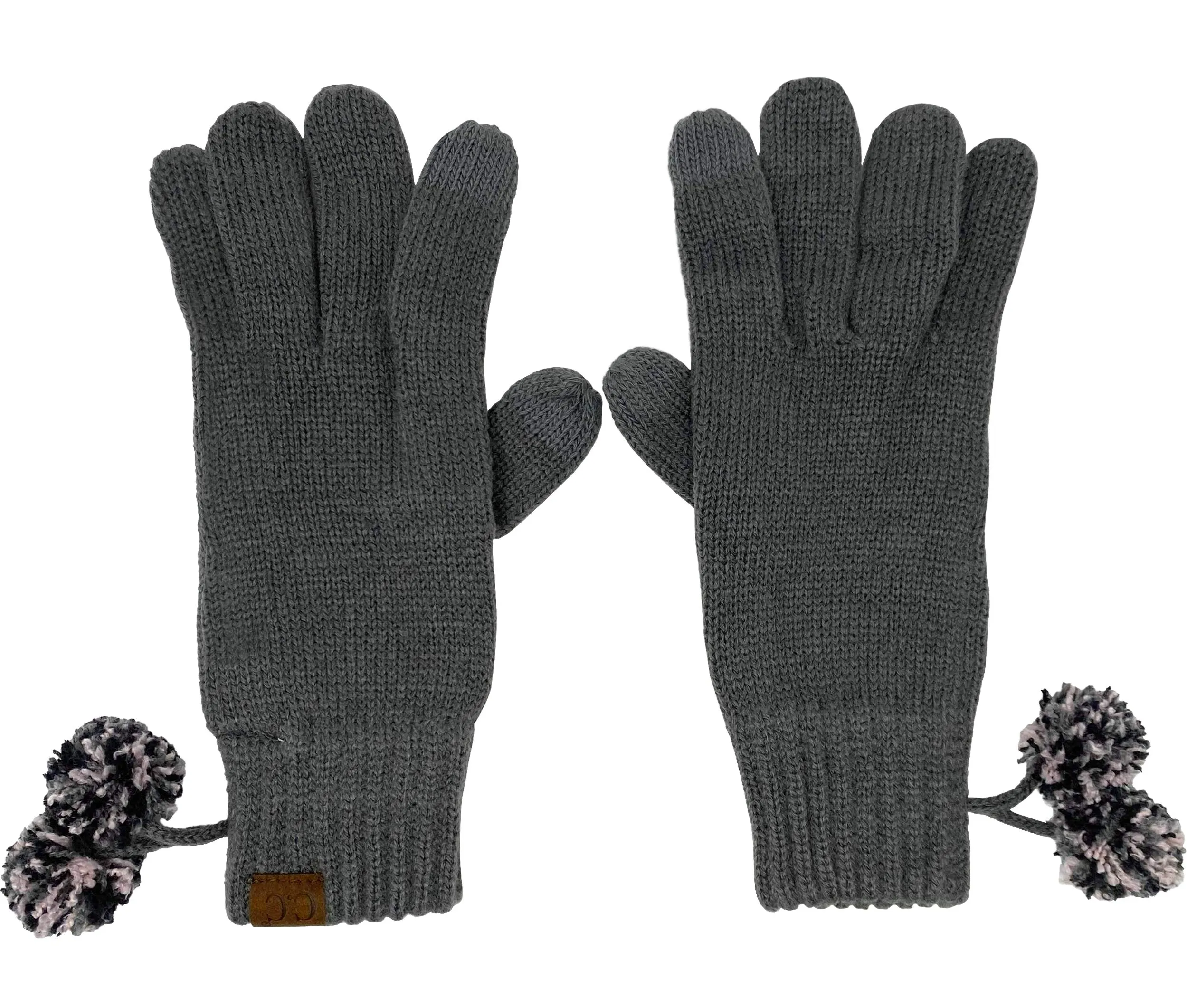 Leopard Print Pom Gloves by Funky Junque