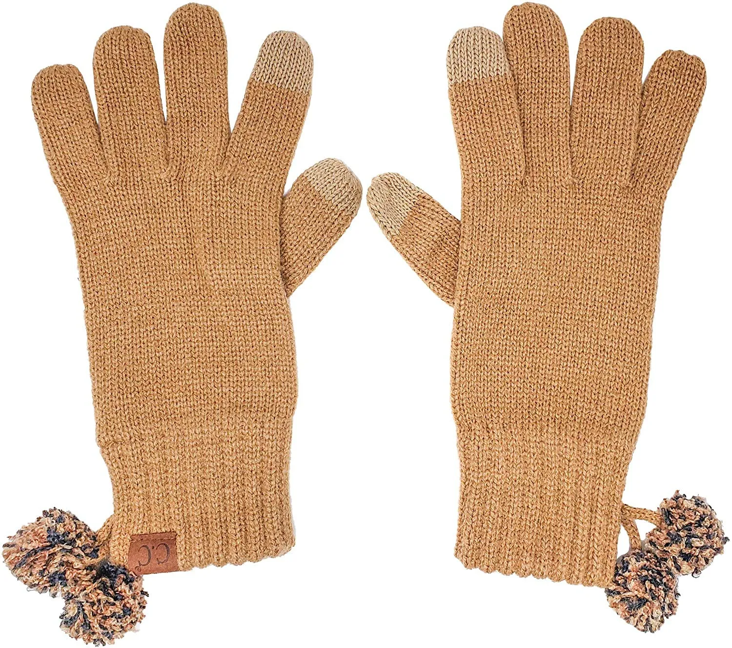 Leopard Print Pom Gloves by Funky Junque