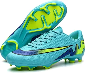 Lightweight Soccer Cleats, Football Cleats Breathable High Top Shock Resistant for Big Boys Youth Indoor Outdoor Athletic Training Sneakers