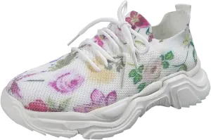 Lightweight Walking Tennis Shoes for Women Fashion Low Top Sneakers with Platform Outdoor Casual Fitness Shoe