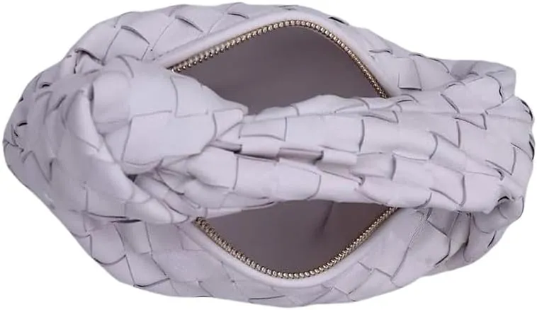 LingEva Leather Woven Hobo Bag